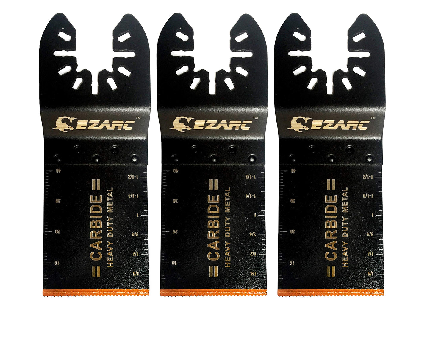 EZARC Carbide Oscillating Tool Blades, Multitool Blades Heary Duty for Hard Material, Metal, Nails. Bolts. Screws, 3-Pack