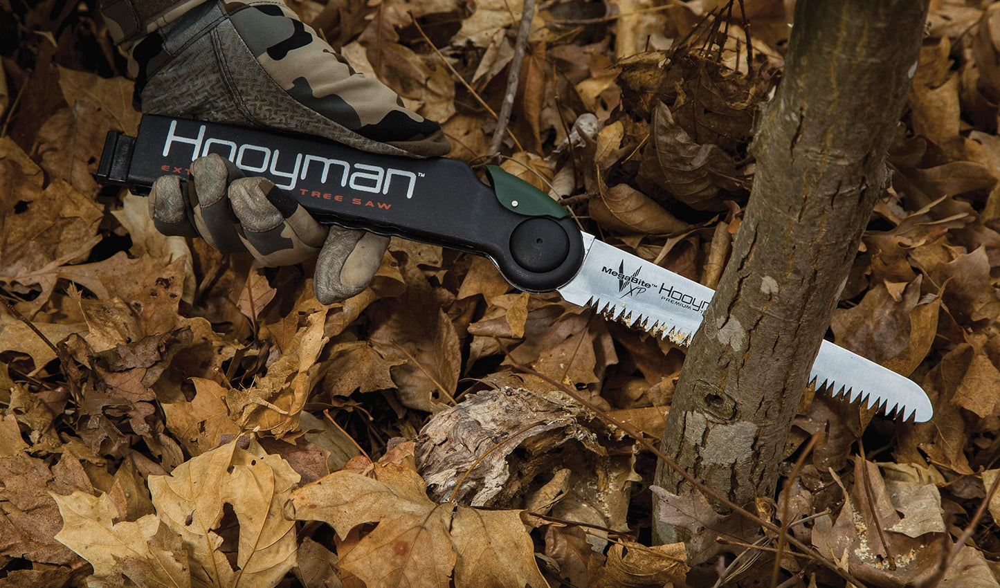 Hooyman Extendable Tree Saw Replacement Blade with Detachable Handsaw & Telescoping Pole, H-Grip, Hardened Teeth, Lanyard for Outdoors