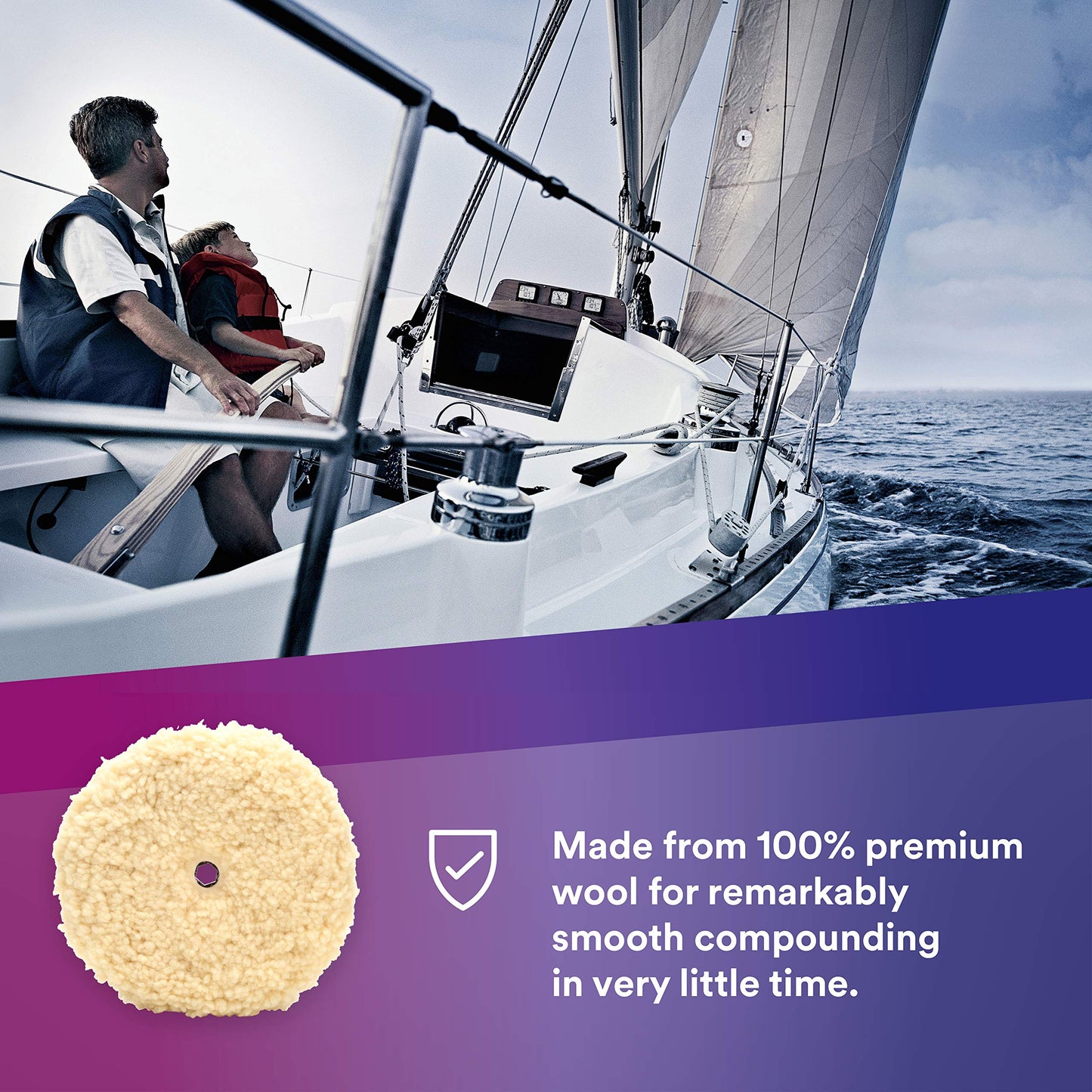 3M Wool Compounding Pad - Perfect-It 9 inch Quick Connect Pad 05753, 9 in