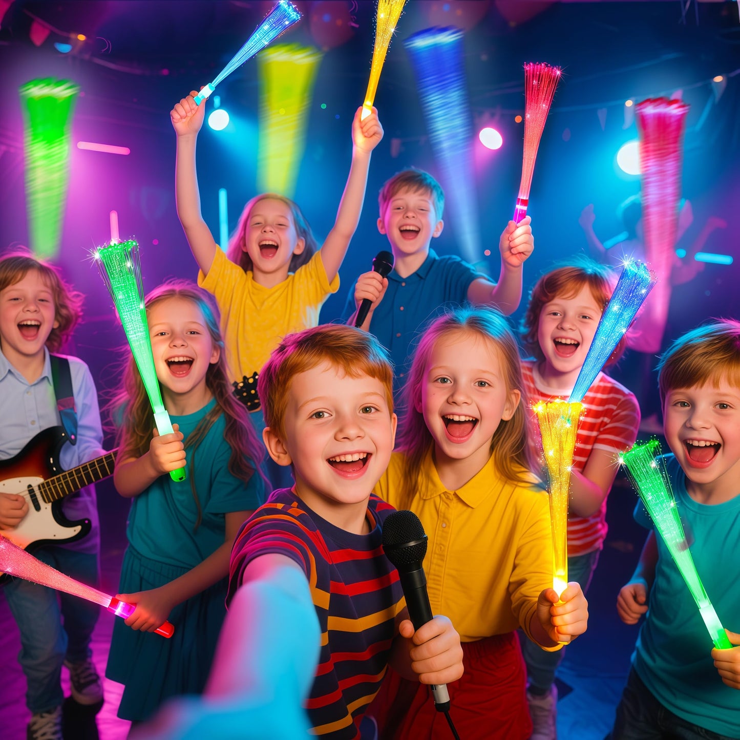 OceanWings Glow Fiber Optic Wands, 36-Pack Light-Up Party Sticks for New Year, Birthday, Wedding, Holiday, and Celebration Favors