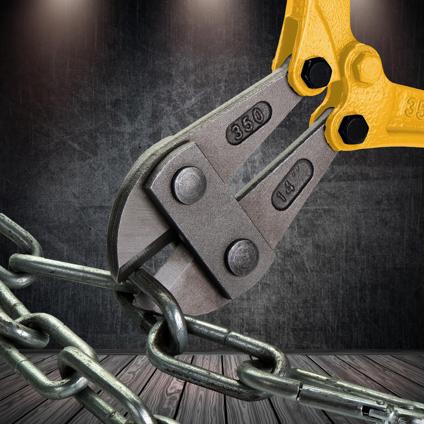 Bates 14" Heavy Duty Bolt Cutter, Yellow Chain Lock & Wire Cutter, Screw Cutter for Locks, Chains & Fence