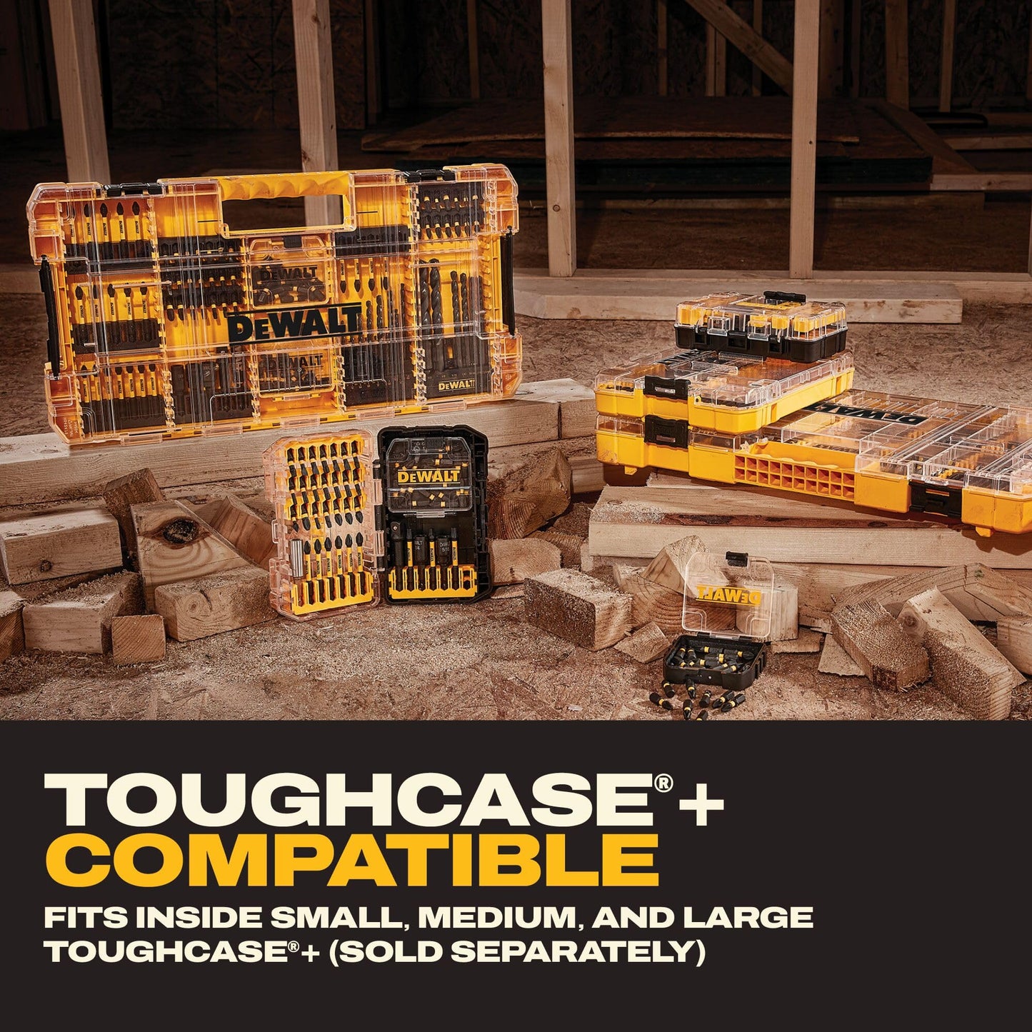 DEWALT 18 pc. Compact Magnetic Drive Guide Set, Yellow (DWAF2058CS)