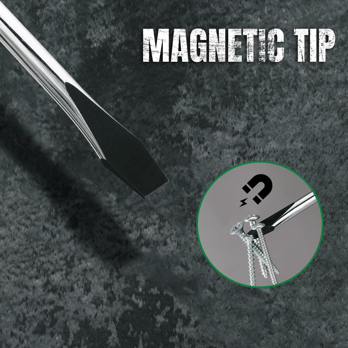 SK 6-Piece Slotted Screwdriver Set, Magnetic Screwdriver Set, S2 Steel, SureGrip Handle