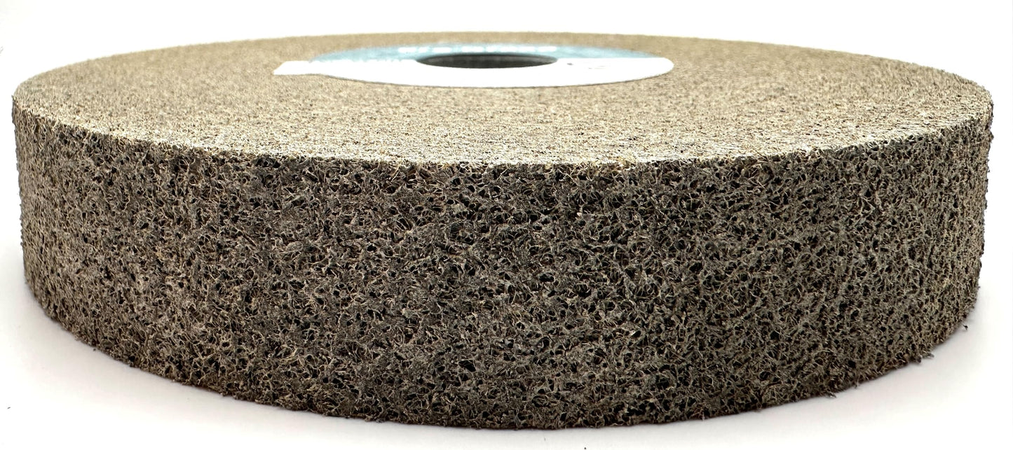 Pro-Graad EXL 6" x 1" x 1" 9S Fine Grit Silicon Carbide Deburring & Polishing Wheel, Convolute, Metal Finishing - 1 Pack