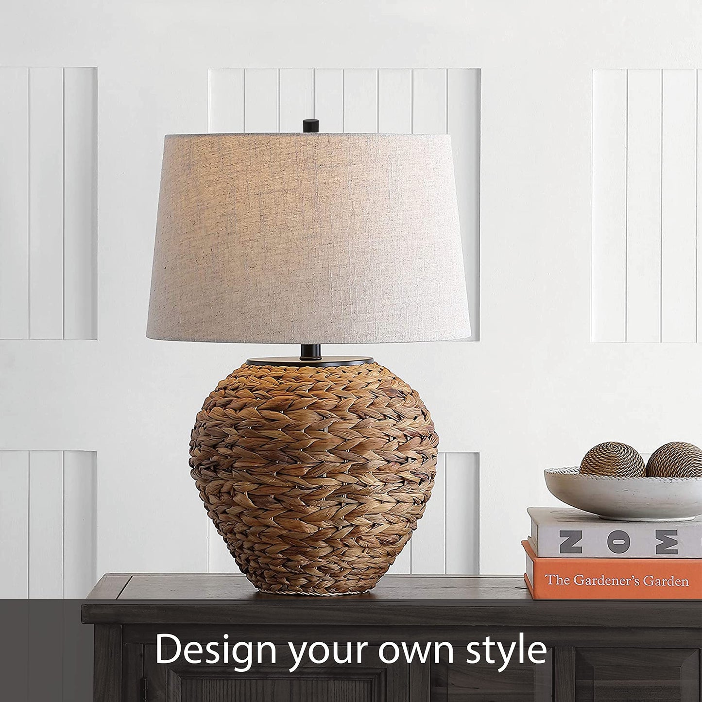 Aspen Creative 24034-21, Sphyer Finial for Lamp Shade, Clear Glass w/Blue Spiral Grain 2 Tone in Brass, 2" Height