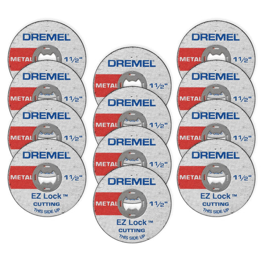 Dremel EZ456B EZ Lock Cut-Off Wheels, 1-1/2 Inch Rotary Tool Cutting Discs for Sheet Metal & Copper Pipe, 12-Pack