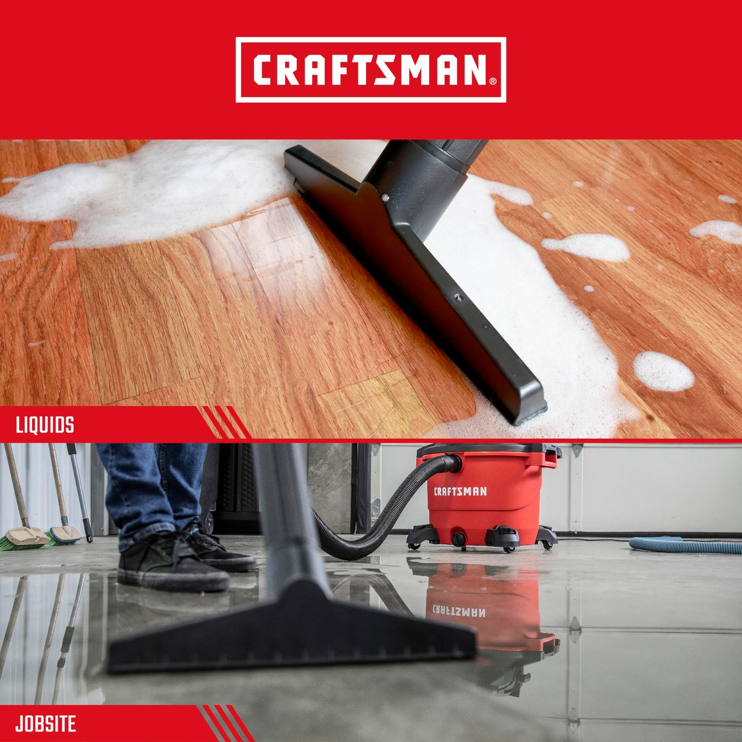 CRAFTSMAN 2-1/2" Wet Nozzle Wet/Dry Vac Attachment, Industrial-Grade Shop Vacuum Accessory for Large Liquid Cleanup, Fits 2-1/2" Hose