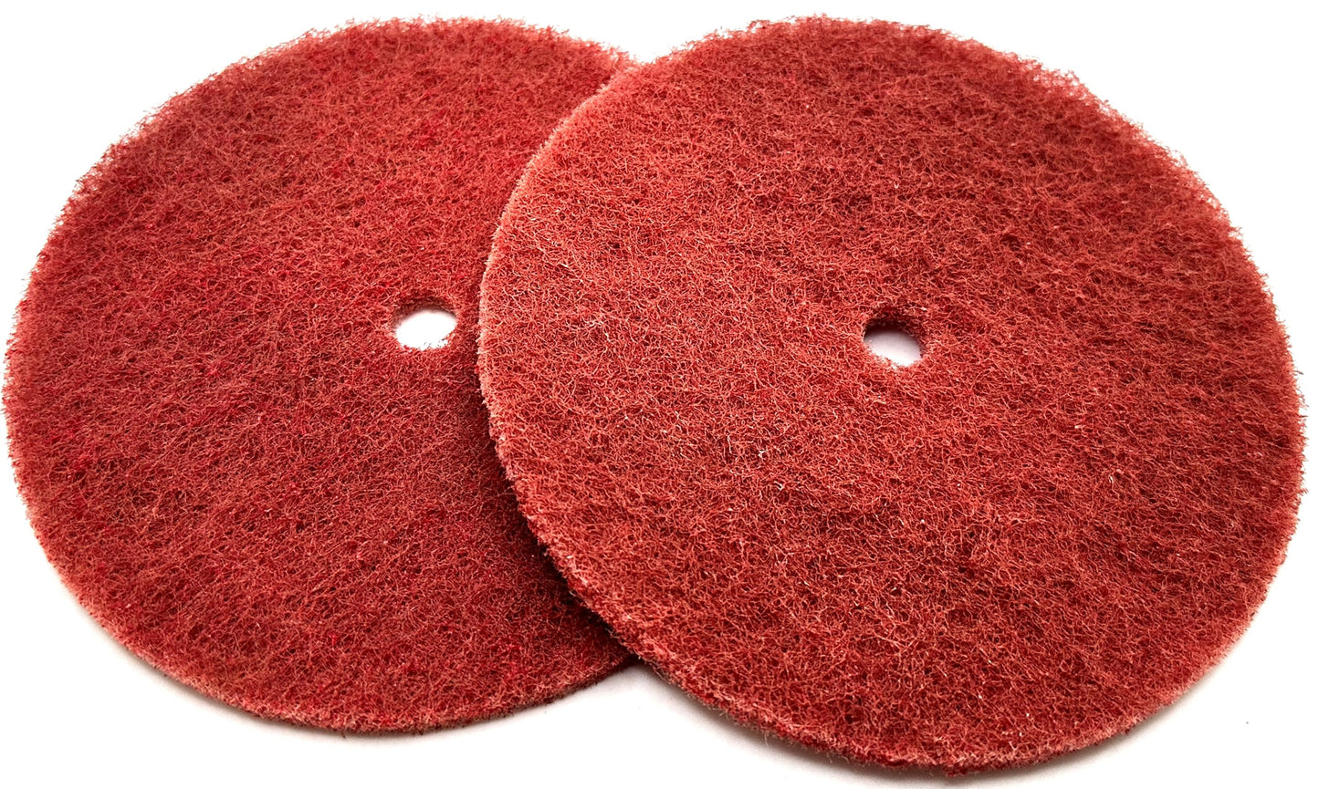 Pro-Graad 4 Pack 6” x 1/2” Very Fine (AVFN) High Strength Non-Woven Buffing, Blending, Cleaning, Light Deburring & Finishing Discs, 27747, Pack of 4