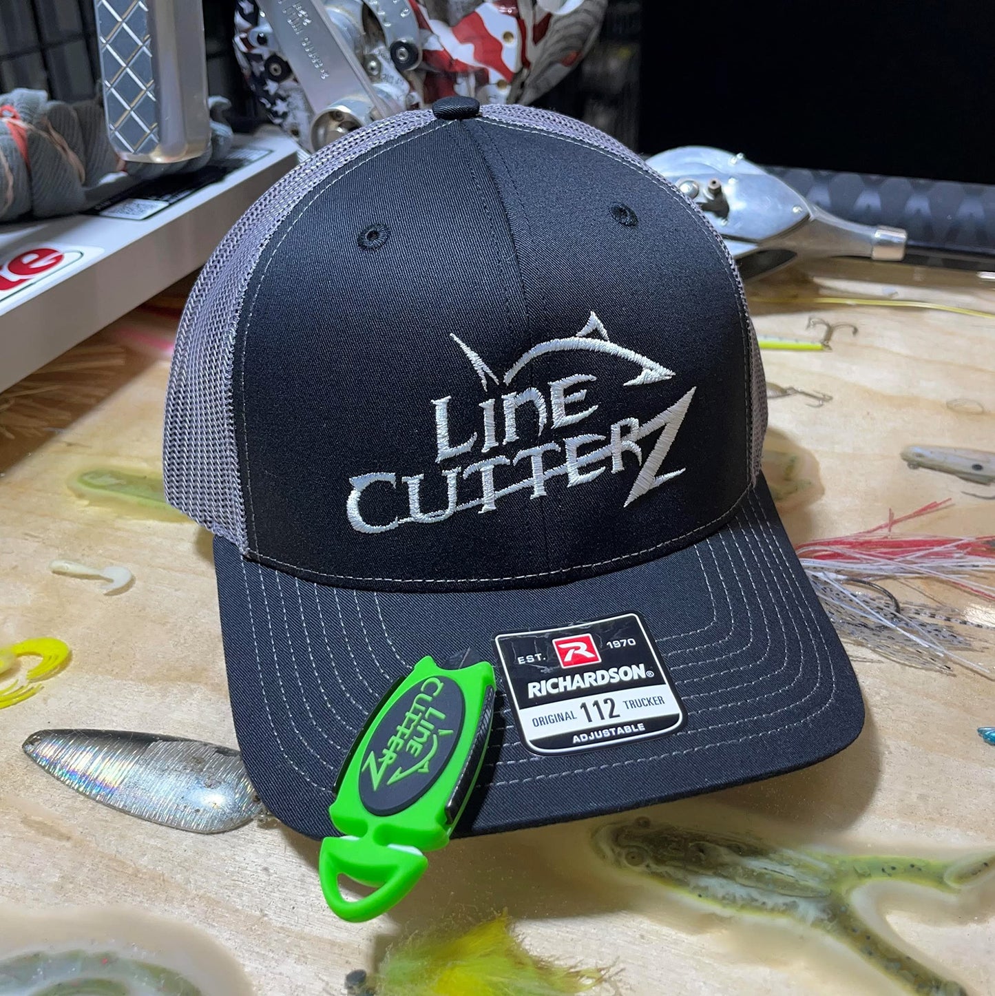 Line Cutterz Patented Dual Hybrid Ceramic Cutter + Stainless Steel Micro Scissors Fishing Line Snipper - Green