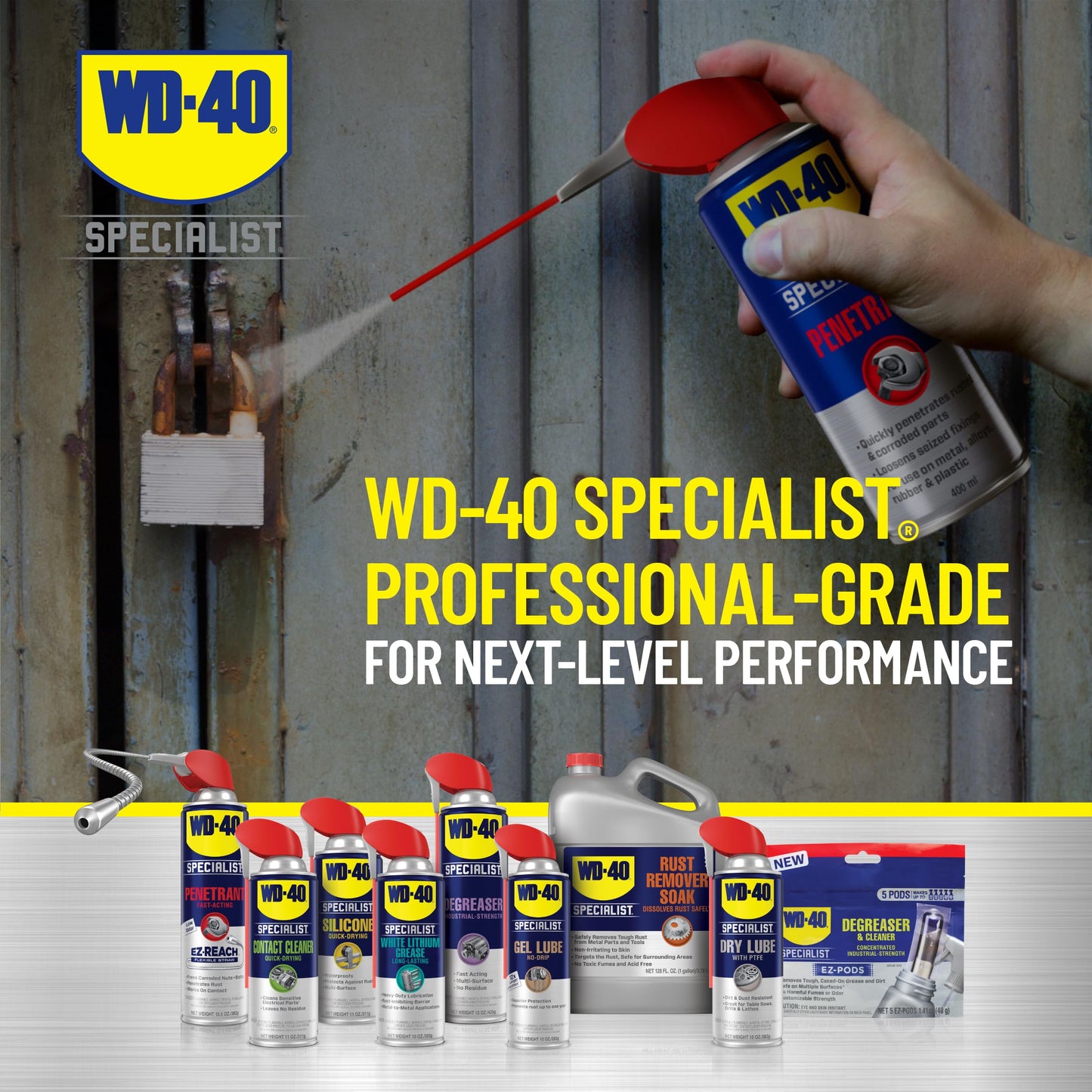 WD-40 Specialist Penetrant with SMART STRAW SPRAYS 2 WAYS, 11 OZ [6-Pack]