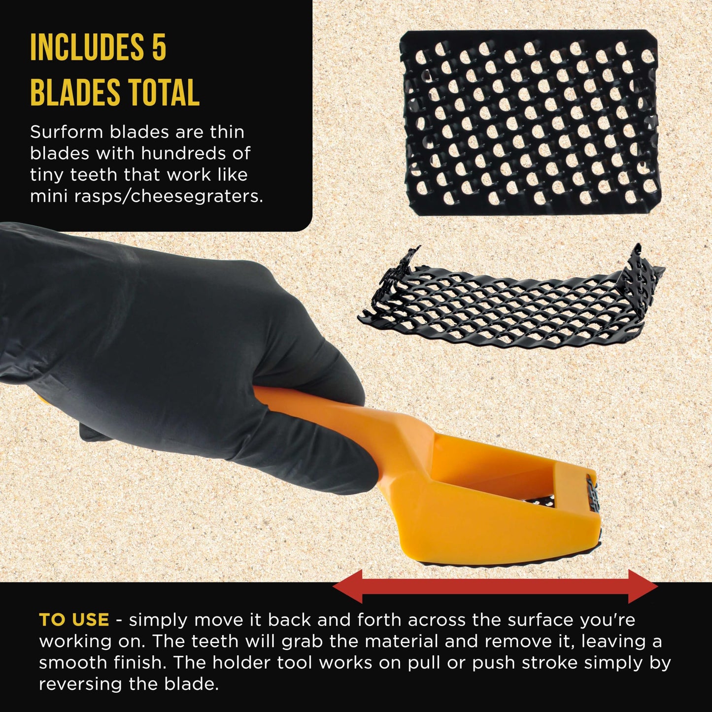 Dura-Gold 2-1/2" Shaver Blade Holder, 2 Pack with 5 Standard Cut Blades, Steel Rasp Block Plane for Auto Body Filler, Dent Repair, Wood & Fiberglass