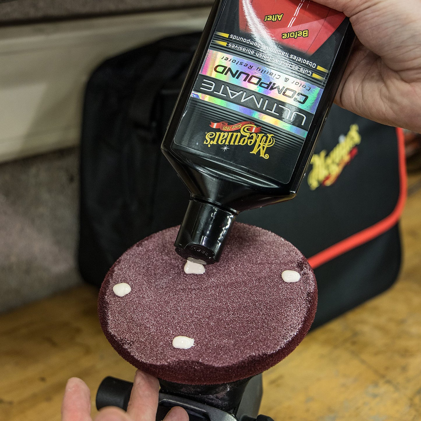 Meguiar’s 6” Soft Buff DA Foam Cutting Disc DFC6, Hook & Loop Pad for Dual Action Polishers, Paint Defect Removal